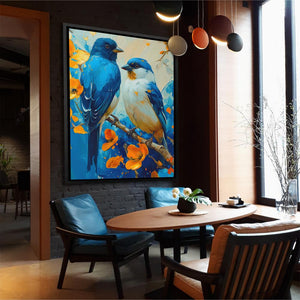 Blue Bird Paradise - Luxury Wall Art