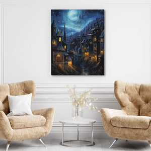 Blue City Night - Luxury Wall Art