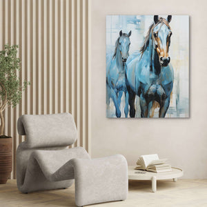 Blue Horses - Luxury Wall Art