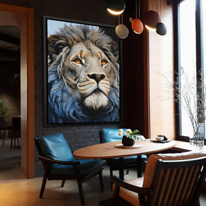 Blue Lion - Luxury Wall Art - Canvas Print
