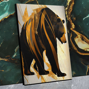 Broken Gold Bear - Luxury Wall Art