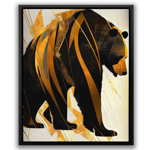 Broken Gold Bear - Luxury Wall Art