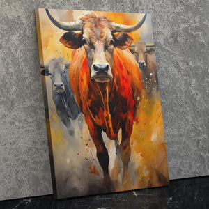 Bull Stampede - Luxury Wall Art