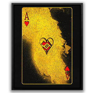 Burning Ace of Hearts - Luxury Wall Art
