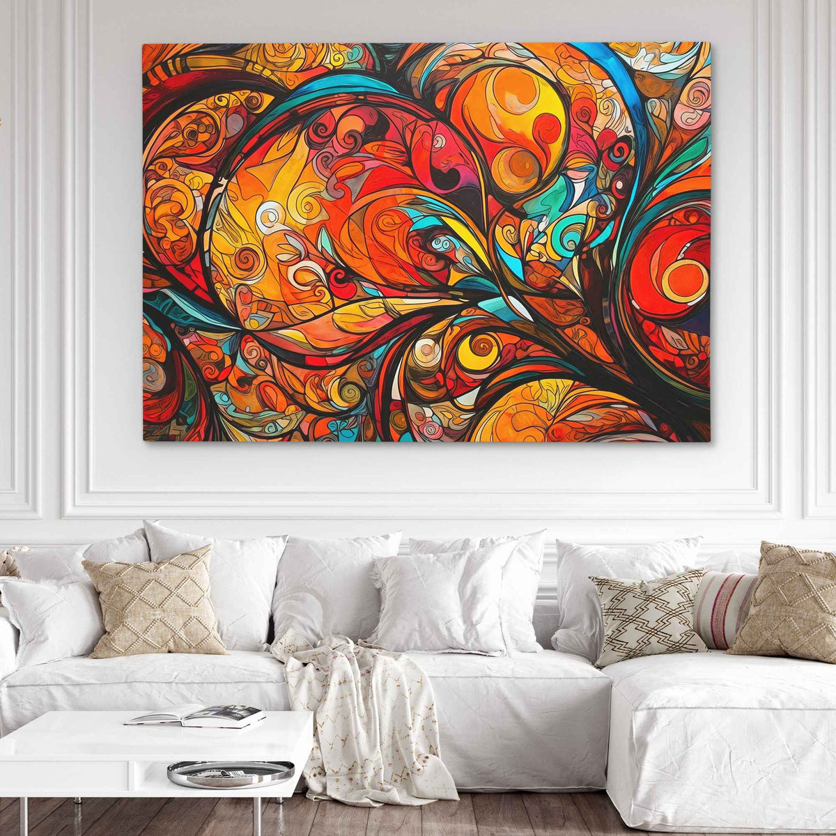 Chaotic Bliss - Abstract Kitchen Wall Art Canvas Print - Luxury Wall Art