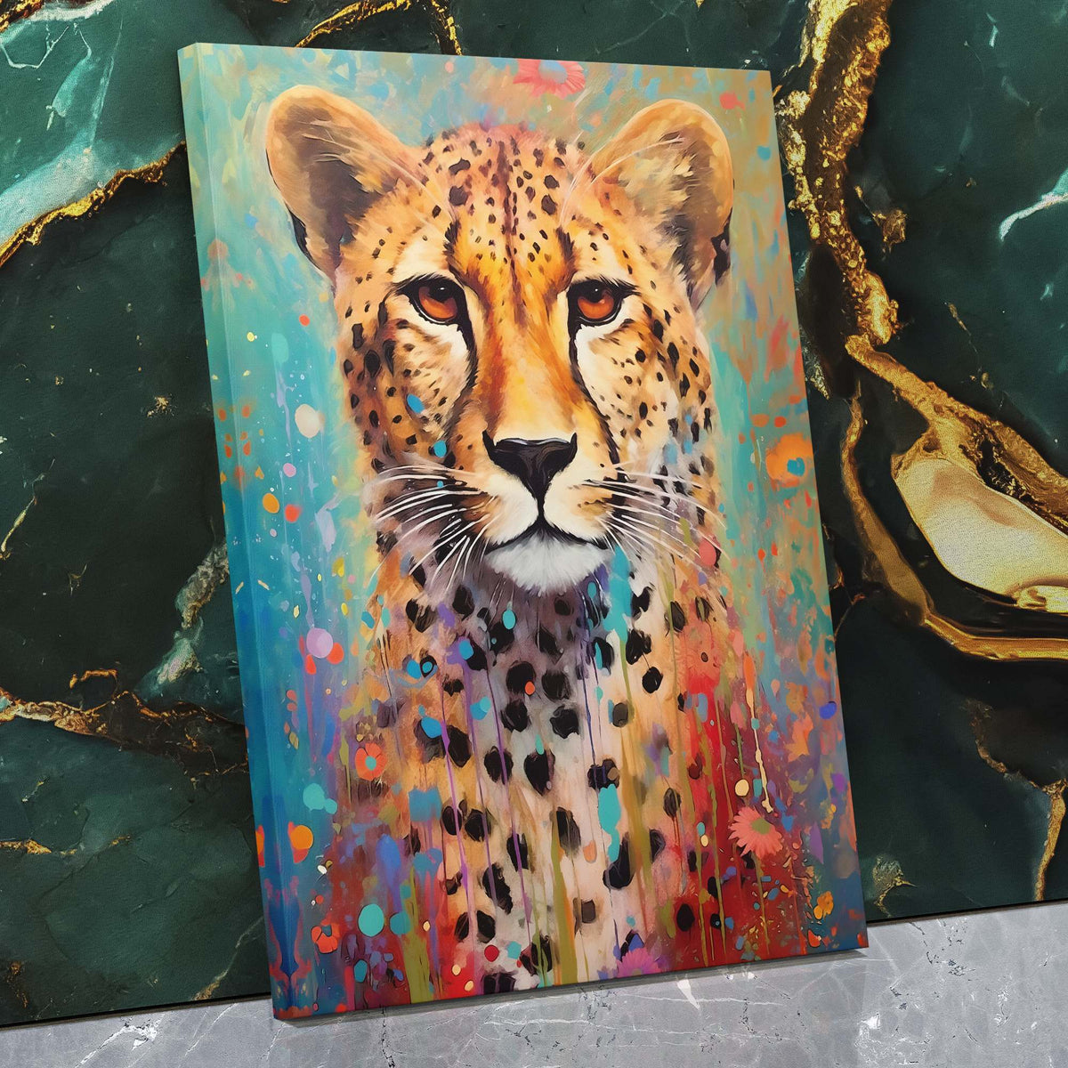 Cheetah - abstract rainbow Royalty Free Vector Image