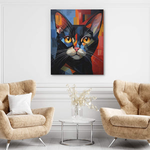 Colorful Cat Portrait - Luxury Wall Art