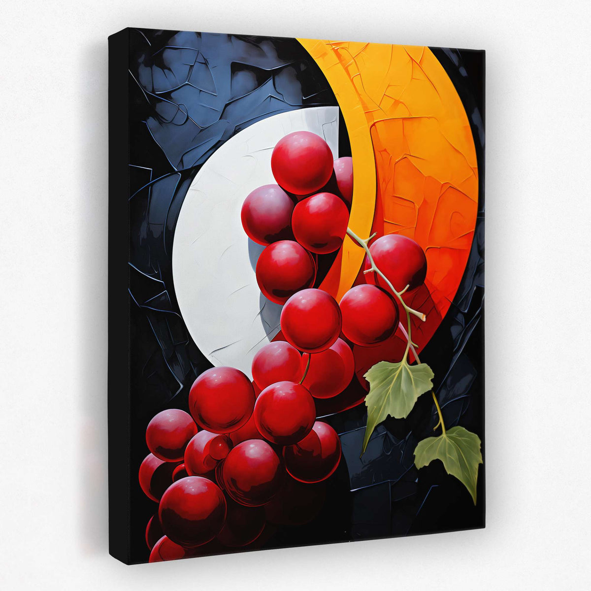 Red Grapes Painting - Abstract Kitchen Art for Luxury Walls - Luxury ...