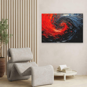 Dark Red Swirl - Luxury Wall Art