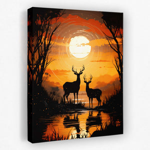 Deer's Refuge - Canvas - Luxury Wall Art
