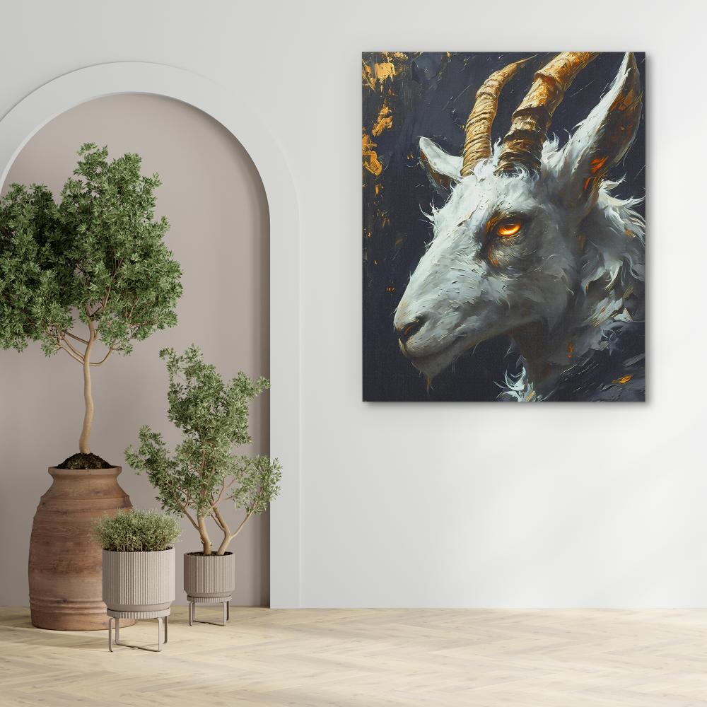 Devilish Goat - Dark Fantasy Canvas Art - Luxury Wall Art