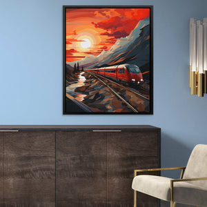 Dusk Railroad - Luxury Wall Art