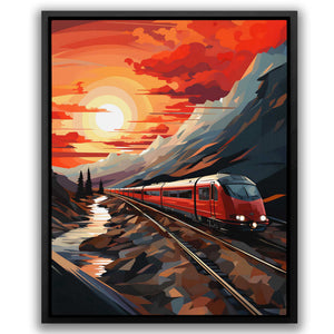 Dusk Railroad - Luxury Wall Art