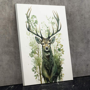Forest Green Deer - Luxury Wall Art