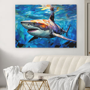 Geometric Shark - Luxury Wall Art