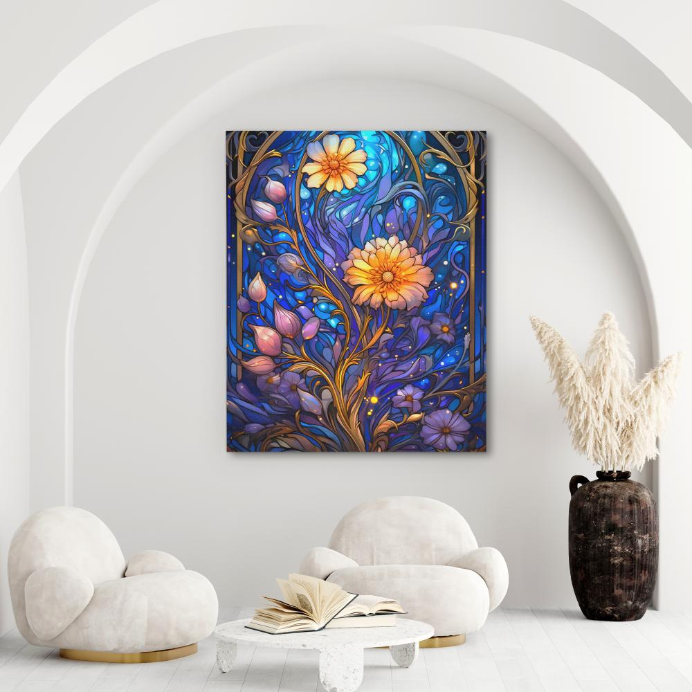 Glowing Florals - Luxury Wall Art