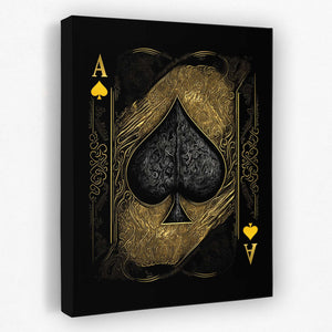 Gold Ace of Spades - Luxury Wall Art