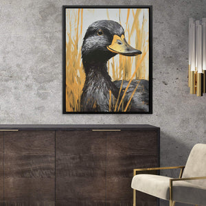 Gold and Black Duck - Luxury Wall Art