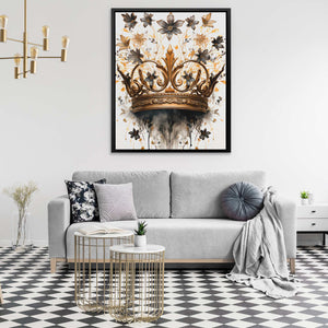 Gold Gothic Crown - Luxury Wall Art