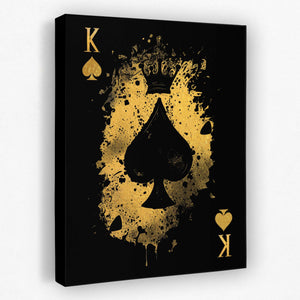 Gold King of Spades - Luxury Wall Art