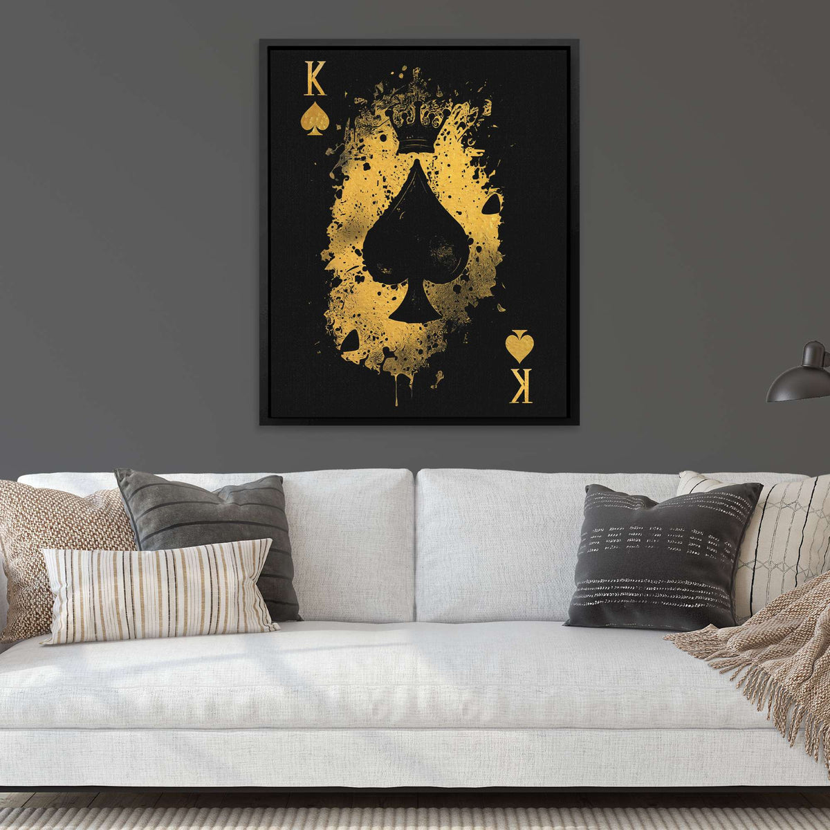 Gold King of Spades - Luxury Wall Art