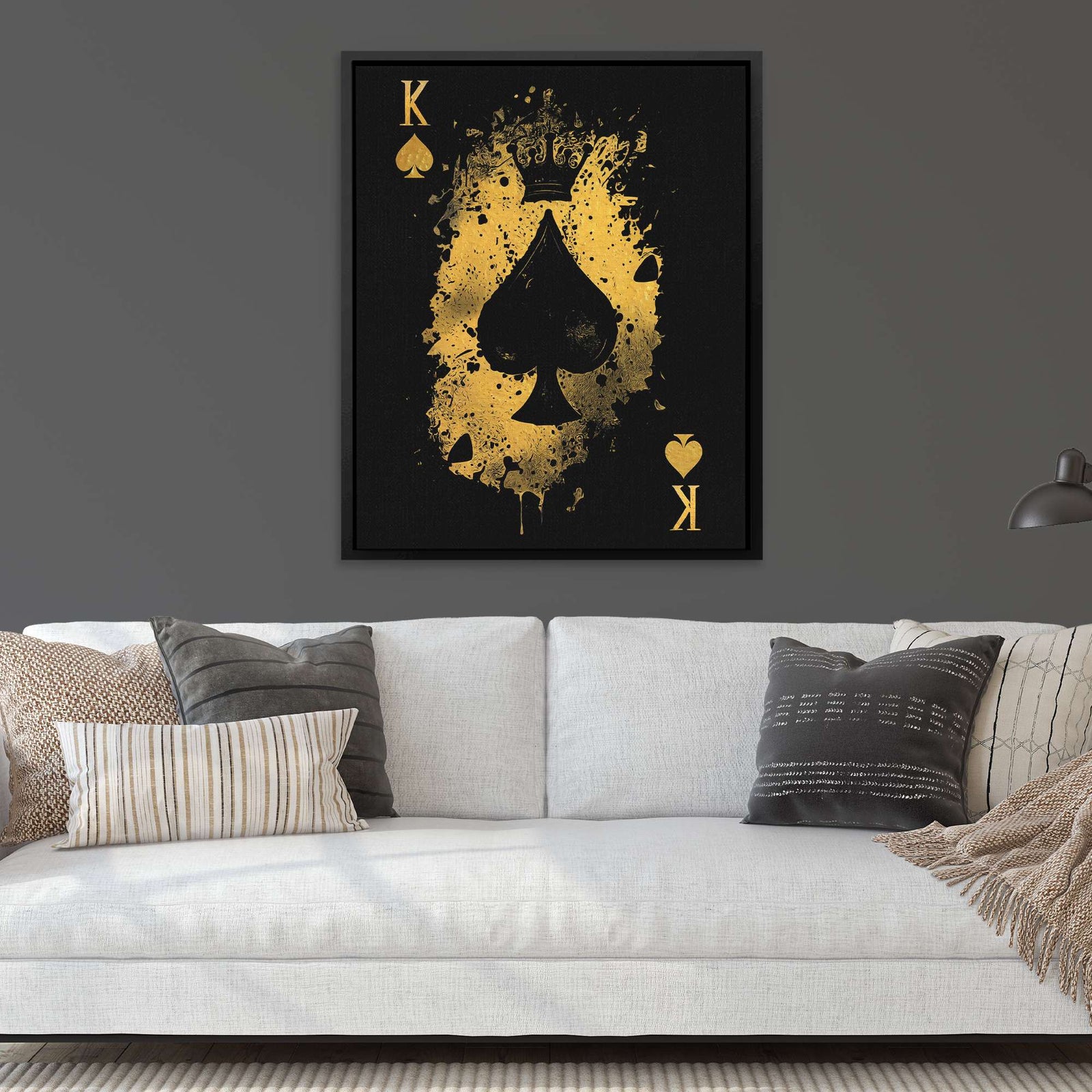 Gold King of Spades - Luxury Wall Art
