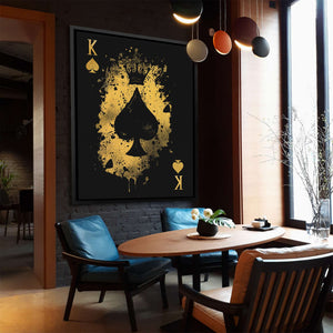 Gold King of Spades - Luxury Wall Art