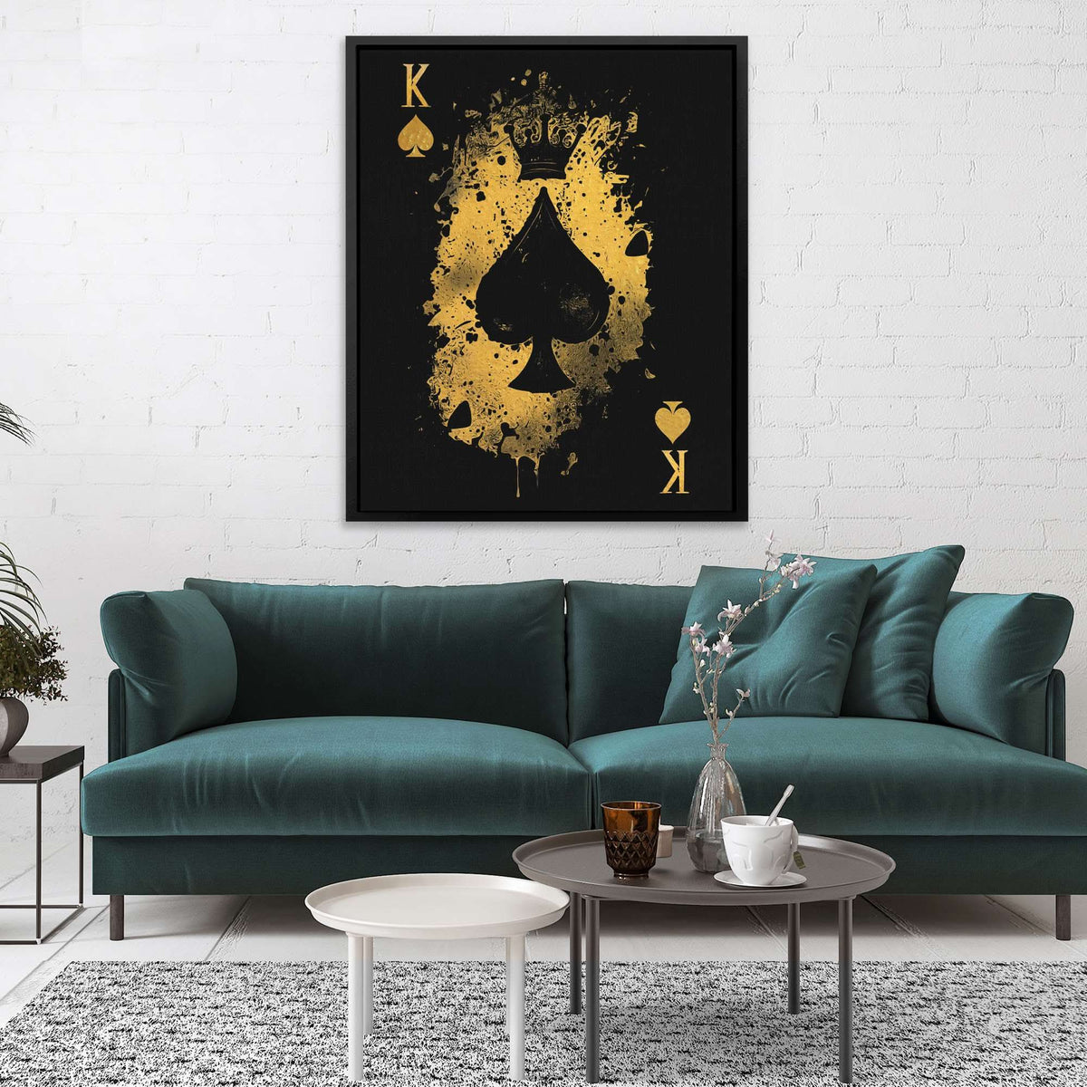 Gold King of Spades - Luxury Wall Art