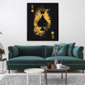 Gold King of Spades - Luxury Wall Art