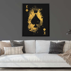 Gold King of Spades - Luxury Wall Art