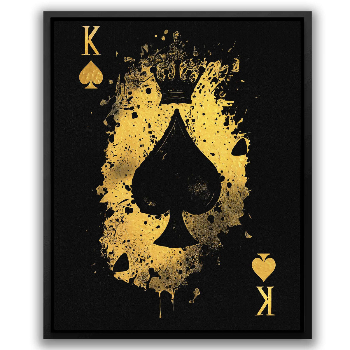 Gold King of Spades - Luxury Wall Art