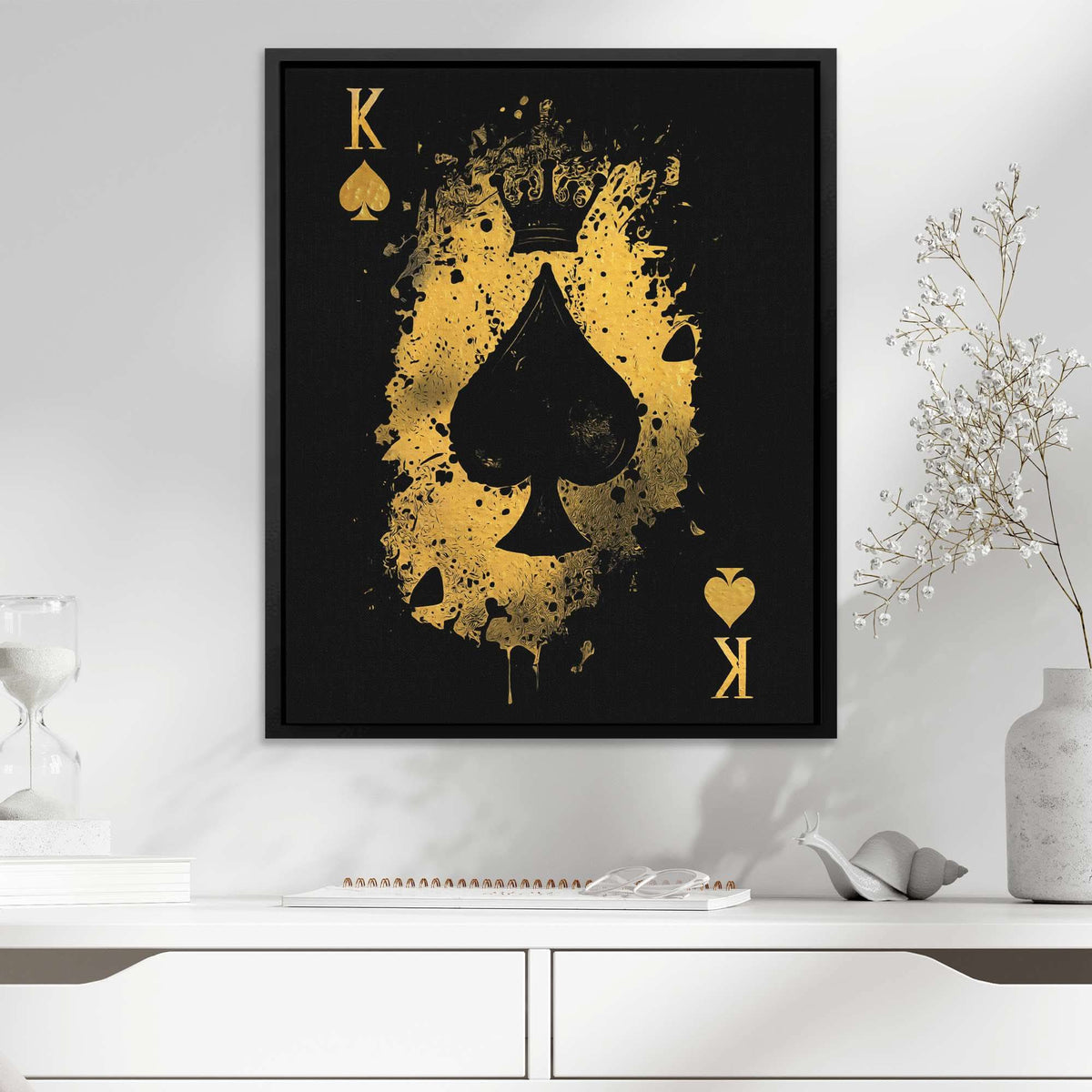 Gold King of Spades - Luxury Wall Art