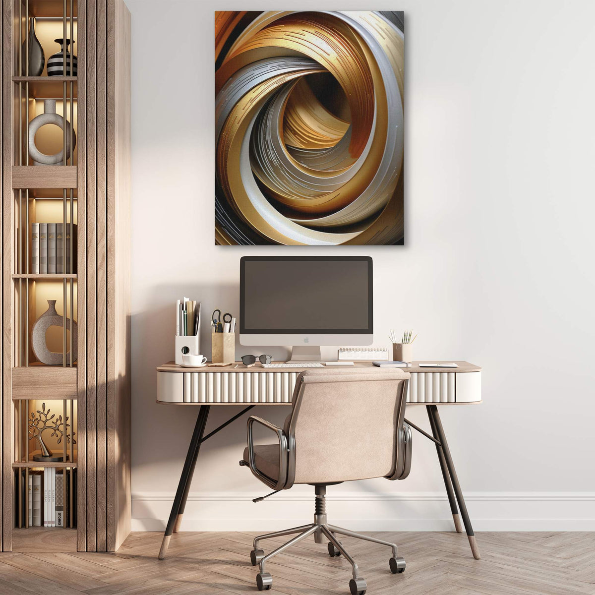 Gold Onyx Loop - Luxury Wall Art