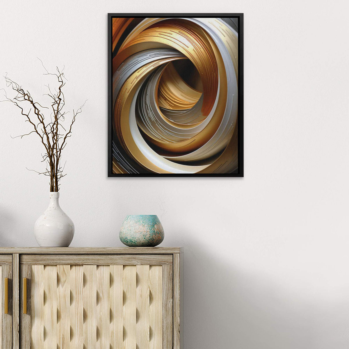 Gold Onyx Loop - Luxury Wall Art