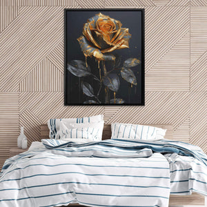 Gold Rose Budding - Luxury Wall Art
