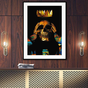 Gold Skull King Semi-gloss Print - Luxury Wall Art