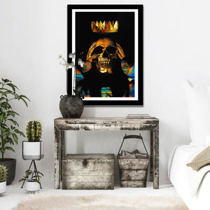Gold Skull King Semi-gloss Print - Luxury Wall Art