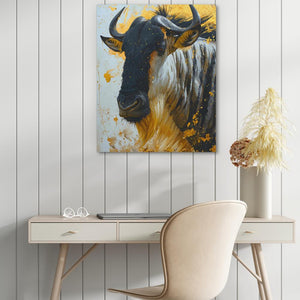 Gold Wildebeest - Luxury Wall Art