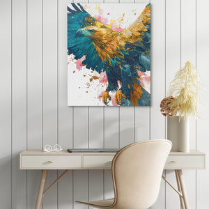 Golden Eagle's Flight - Luxury Wall Art