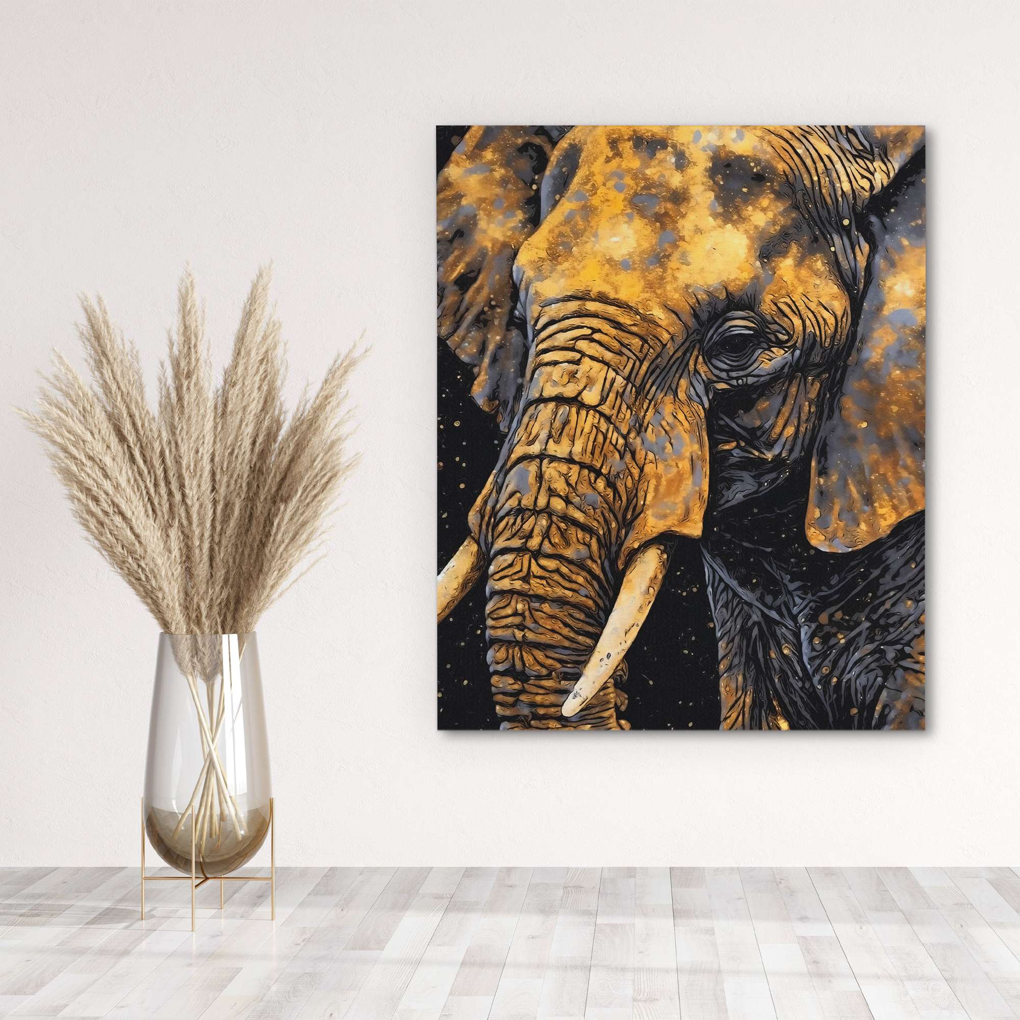 Golden Elephant - Luxury Wall Art