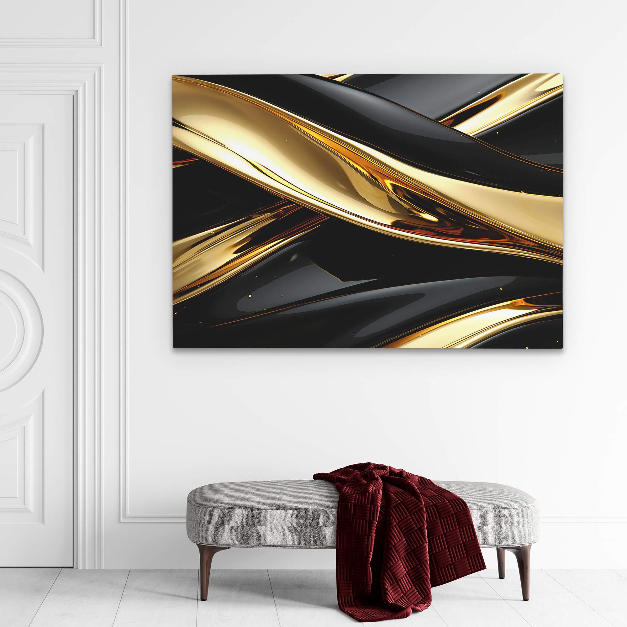 Golden Glimmer - Luxury Wall Art