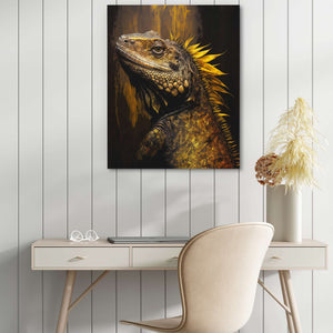 Golden Iguana - Luxury Wall Art