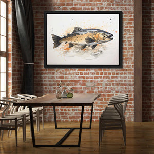 Golden Salmon - Luxury Wall Art - canvas print