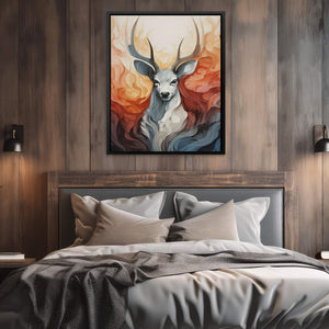 Great White Stag - Luxury Wall Art