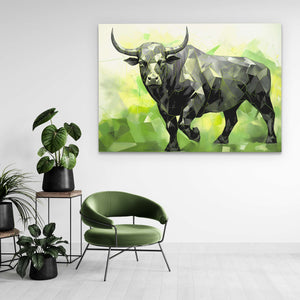 Green Bull - Luxury Wall Art