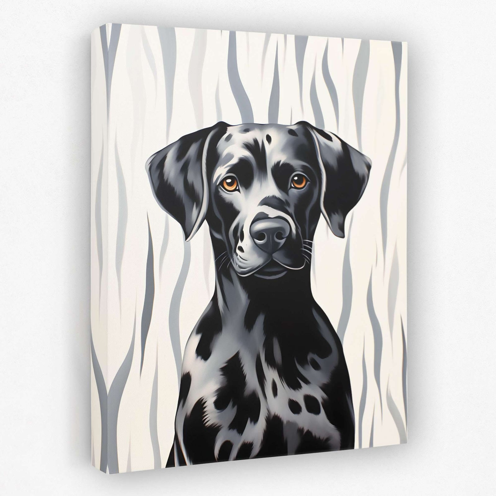 Grey Dalmatian - Animals Canvas Wall Art