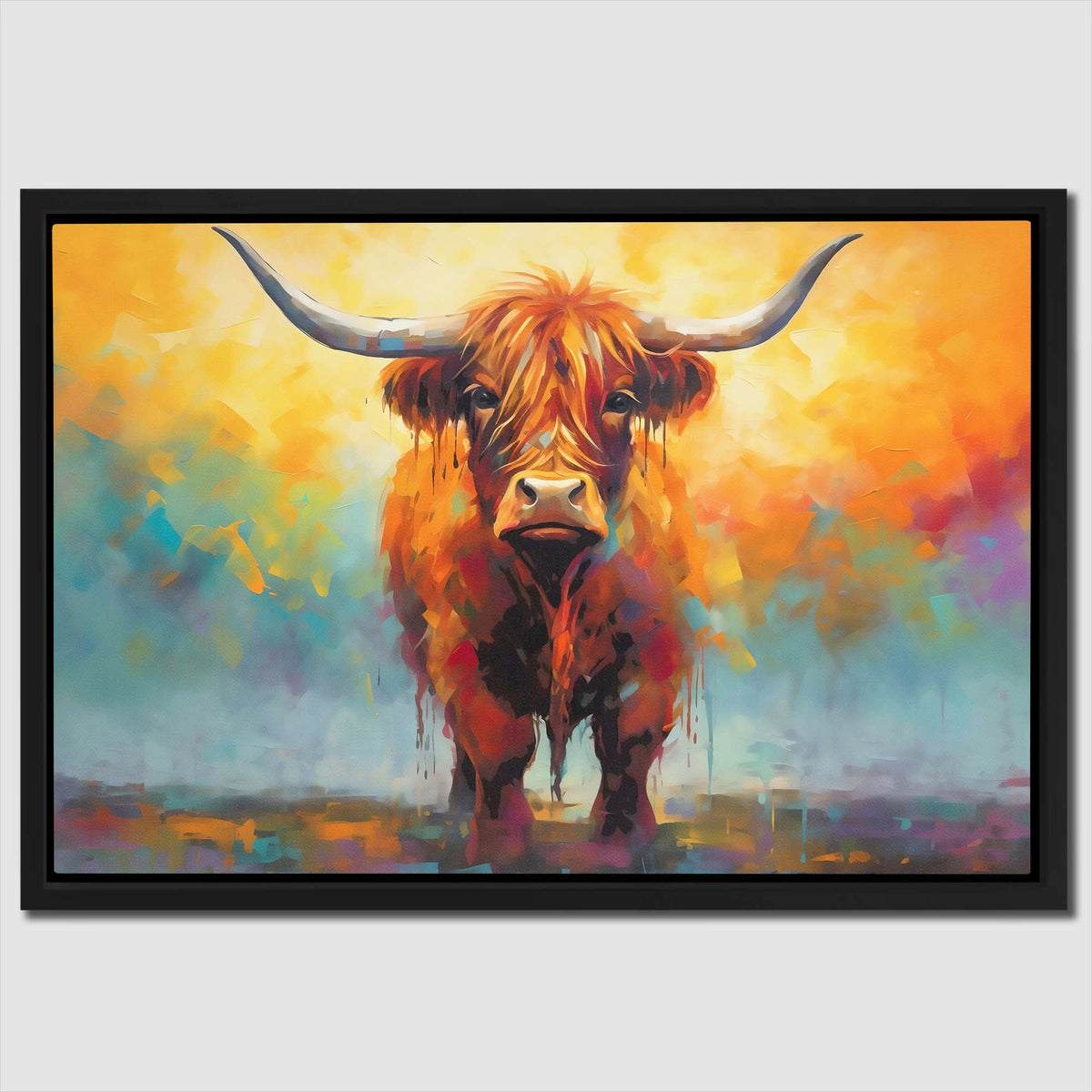 Highland Cow's Gaze - Luxury Wall Art