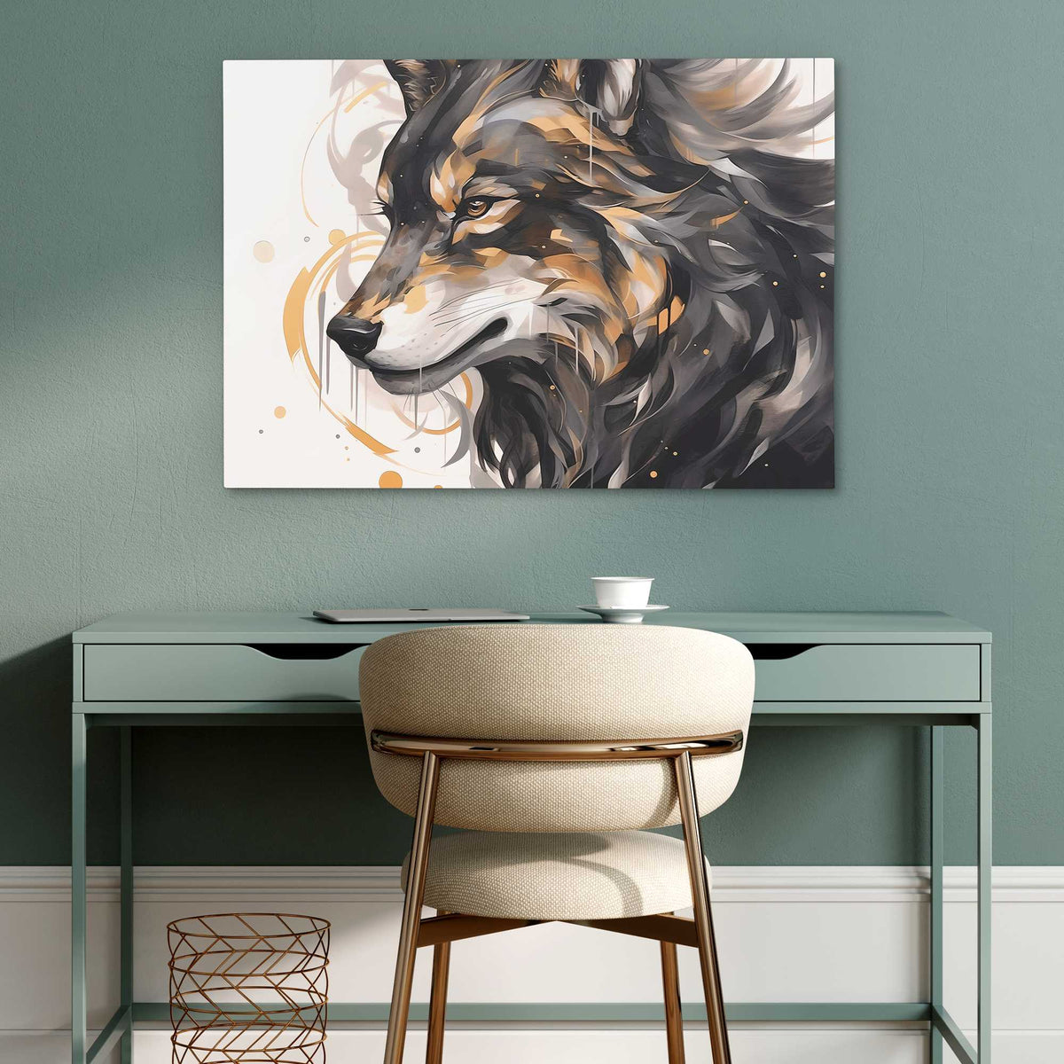 Howling Gold - Luxury Wall Art - Canvas Print
