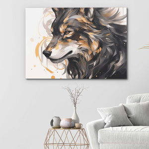 Howling Gold - Luxury Wall Art - Canvas Print