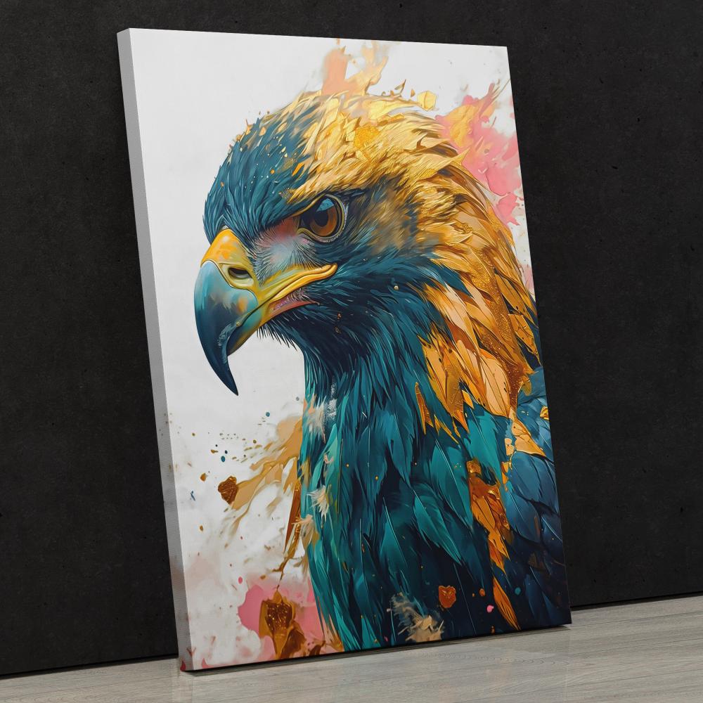 Hunting Gold Eagle - Luxury Wall Art